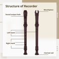 thumbnail image 4 of Blockflöte Soprano Recorder Instrument with Storage Bag, Baroque Fingering C Key German-style Imitation Wood Grain Plastic Recorder, Recorder Instrument for Adults Beginners, 4 of 7