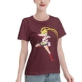thumbnail image 2 of T-Shirt Basique à Manches Courtes pour Femmes Sailor Moon Lièvre Lunaire, 2 of 6