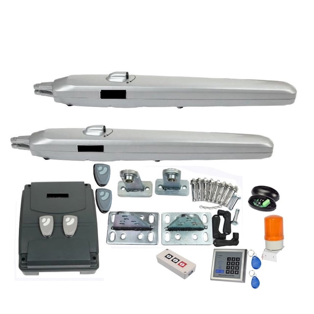 350kg 24VDC Electrical Swing Gate Opener Motor Full Kit With 4 Remote Switch Alarm Light Photocell Keypad Options ,Easy to Install