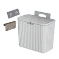 thumbnail image 4 of GROWTH TANK Countertop Stable Hanging Waste Bin Portable Waste Bin Small Kitchen Compost Bin Gray 7L, 4 of 9