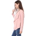 thumbnail image 4 of INSPIRE CHIC Veste en Faux Suède pour Femme à Manches Longues, devant Drapé, Vestes de Moto, 4 of 4