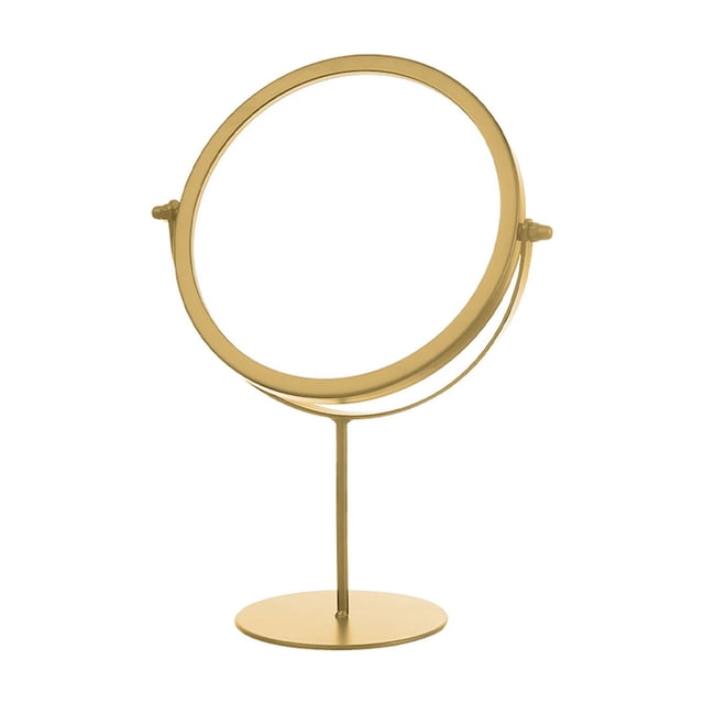 WLOELOEW Adjustable Makeup Mirror With Rotatable Stand Gold Desktop Vanity Mirror For Home Dresser Dormitory Portable Beauty Mirror Gold
