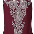 thumbnail image 5 of HKEJIAOI Robes de Plage pour Femmes Offres Liquidation Cadeau de la Saint-Valentin Femmes Mode Décontractée à Bretelles Imprimée Aguichant Sans Manches Coupe Courte Robe Bordeaux, 5 of 5