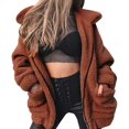 thumbnail image 1 of Veste Longue à Manches Longues en Fausse Fourrure pour Femmes, Parka Aguichant d'Hiver, 1 of 3