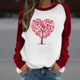 thumbnail image 1 of Meichang Chandails pour Femmes Chandail de la Saint-Valentin pour Femmes Chandail Graphique Cœur d'Amour Manches Longues Col Rond Chandail de Fête en Liquidation Cadeaux de la Saint-Valentin, 1 of 4