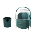 thumbnail image 1 of Milaget Portable Makeup Case Large Capacity Cosmetic Box Travel Organizer with 2 Drawers Waterproof Home Storage Boxs Jewelry Box Green, 1 of 9