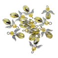 thumbnail image 1 of GUOOL 12pcs Crystal Faceted Angel Charms Antique Fairy Pendants For Jewelry Making Citrine, 1 of 9
