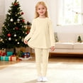 thumbnail image 1 of WENXIAOO Ensemble de Pyjama pour Fille 2 Pcs Robe à Manches Longues avec Pantalon Ensemble de Pyjama Classique Pyjama pour Filles Taille 9-10 Ans, 1 of 6