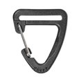 thumbnail image 2 of West Coast Paracord Black Plastic Triangle Carabiner Clips with Strap Slit, 2 of 4