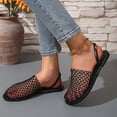 thumbnail image 3 of Dakaela Women's Mesh Ballet Flats Fishnet Ballerina Buckle Strap Mary Jane Dress Mules Clogs Shoes, 3 of 5