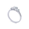 thumbnail image 2 of Bague de Fiançailles à Trois Pierres en Diamant Rond 1/2 Ct en Or Blanc 14 K, 2 of 2