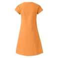 thumbnail image 5 of Yuyuzo Robes en Coton et Lin pour Femmes 2025 Robe Décontractée à Manches Courtes Col en V Fluide Longueur Genou Robe d'Été Grande Taille, 5 of 5