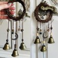 thumbnail image 3 of Wweixi Witch Bells For Whimsical Touch Unique Style Gift Choice Easy To Decorate Rattan And Iron And Zinc As Shown 1Set, 3 of 6