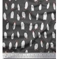 thumbnail image 1 of Soimoi Gray Heavy Satin Fabric Penguin Ocean Decor Fabric Printed Yard 54 Inch Wide, 1 of 3