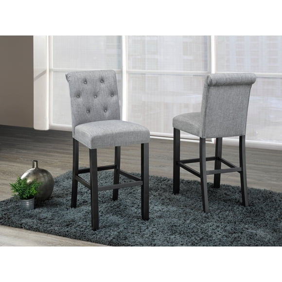 COSMIC HOMES NEW 29'' BAR STOOL, KITCHEN STOOL,SET OF 2 - LIGHT GREY