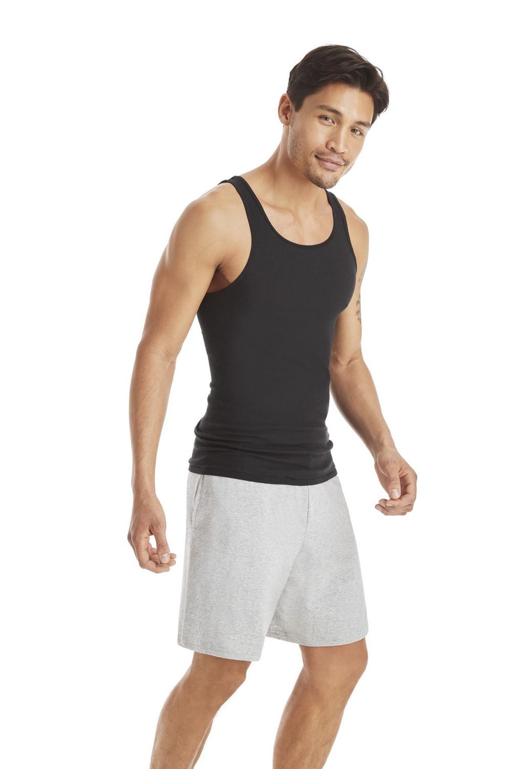 débardeur côtelé Hanes pour hommes, de maillot corps en coton,