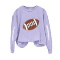 thumbnail image 3 of Meichang Chandails de Football pour Femmes, Coupe Ample, Manches Longues, Col Ras du Cou, Chandail à Imprimé de Football pour Jour de Match, Chandail à Manches Longues à Enfiler, Coupe Ample, Chandail Sundy, 3 of 5
