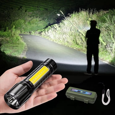 Dvkptbk Flashlight Led Flashlight 1000 Lumens Super Bright Flashlight Zoomable Rechargeable Flashlight with 3 Modes Powerful Handheld Flashlight Camping Essentials