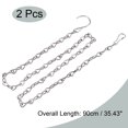 thumbnail image 2 of Unique Bargains 90cm Extension Lighting Chain S Hook Hanging Chains Silver Tone 2 Pack, 2 of 6