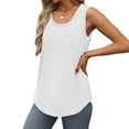thumbnail image 3 of Liquidation d'Économies! Hauts pour Femmes Grande Taille, Blouse d'Été à Manches Courtes pour Femmes, T-shirt à Manches Courtes Uni à Col Rond pour Femme, 3 of 4