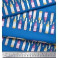 thumbnail image 3 of Soimoi Blue Poly Georgette Fabric Bottle Bar Fabric Prints By Yard 42 Inch Wide, 3 of 5