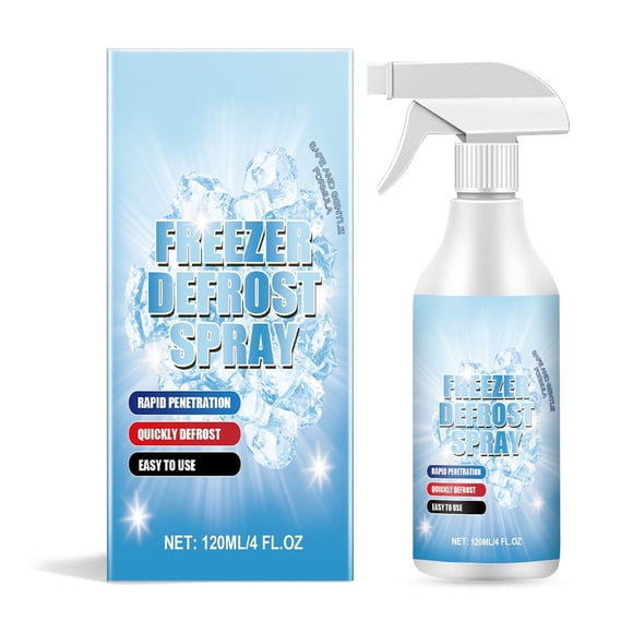 Yhmxh Trousse de Nettoyage de Printemps Sans BPA Vaporisateur de Dégivrage pour Congélateur Machine à Glace pour Congélateur Déglaçage de Robinet de Fenêtre Vaporisateur Polyvalent 120 ml Chiffon de Nettoyage en Microfibre Fournitures de Nettoyage Trousse de Nettoyage pour Voiture