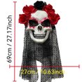 thumbnail image 2 of Party Halloween Party 9 Party Halloween Party 9 Party Halloween Party 9 Party Halloween Party 9 Party Halloween Party 9 Day Of The Dead Halloween Full Face Headgear, 2 of 3