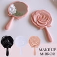 thumbnail image 2 of Miroir Rétro de Style Européen à Motif de Rose, Petit Miroir en Plastique, 2 of 8