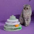thumbnail image 3 of Fun Colorful 4-layer Cat Trackball Turntable Toy Bottom Anti-skid Pad Multi-functional Interactive Training Props Pets Supplies, 3 of 7