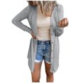 thumbnail image 2 of Mikilon Cardigan à Manches Longues Ample Uni pour Femmes Manteau Blouse d'Automne, 2 of 7