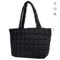 thumbnail image 4 of Sacs fourre-tout matelassés CoCopeaunt pour femmes Sac à bandoulière rembourré léger Grand sac fourre-tout en nylon Fermeture à glissière,PENDANE,Black, 4 of 6