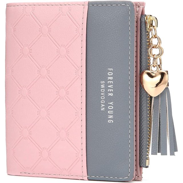Women PU Leather Wallet Short with Tassel Decoration Multi Slots
