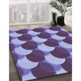 thumbnail image 3 of Ahgly Company Tapis d'Intérieur Lavable en Machine Carré Transitionnel Violet, 7 Pieds Carré, 3 of 7