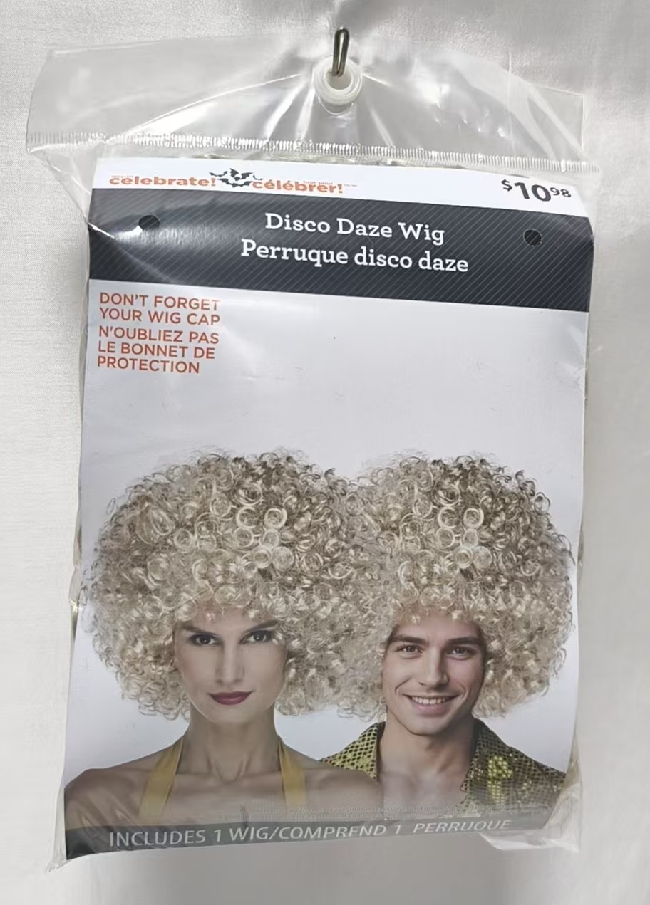 Way to Celebrate Halloween 80's Curly Blonde Wig for Unisex Adults
