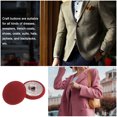 thumbnail image 5 of Unique Bargains 10pcs 28L Fabric Cloth Covered Button 18mm Round Metal Shank Sewing Buttons for Suits Dress Blouses, Red, 5 of 5