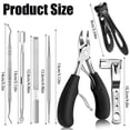 thumbnail image 2 of 7 Pcs Nail Clippers Set Ingrown Toenail Clippers Kit Stainless Steel Ingrown Toenail Removal Kit Professional Toenail Clippers Set for Ingrown and Thick Nail Durable Toe Nail Cutter, 2 of 11