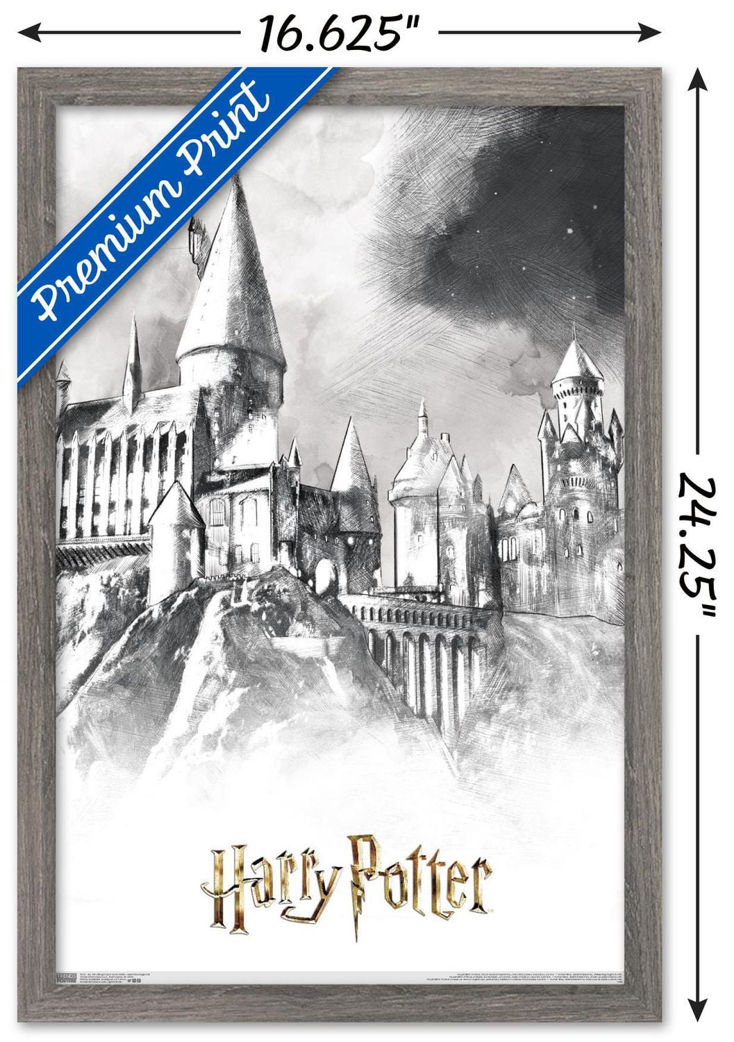 The Wizarding World: Harry Potter - Illustrated Hogwarts Wall Poster