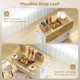 thumbnail image 4 of White Kitchen Island Cart with Drop Leaf & Charging Station - 48” Portable Kitchen Island Table with Storage & Wheels for Living Room, Dining Area, 4 of 7