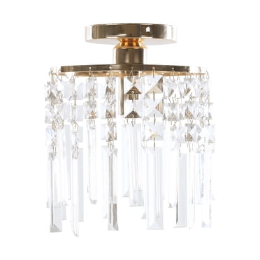 Luminaires de Salle à Manger Lustre Lustre Plafonnier en Cristal Semi-Encastré Luminaire de Plafond Moderne Lampe de Plafond en Cristal pour Couloir Cuisine Salle à Manger Chambre