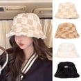 thumbnail image 2 of Winter Hat Thick Soft Furry Plush Patchwork Color Matching Windproof Cold Resistant Outdoor Skiing Cycling Fisherman Hat Basin Cap, 2 of 10