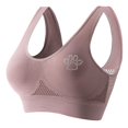 thumbnail image 1 of Women's Rhinestone Sports Bra - Hollow Back Design w/ Wide Strap Support | Anti-Sagging Wireless Bra for Workouts & Mature Figures, 1 of 4