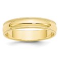 thumbnail image 1 of 10KY 5mm Milgrain Half Round Band Size 14 Size 14, 1 of 4