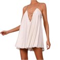 thumbnail image 1 of EQWLJWE Robes d'Été pour Femmes 2023 Liquidation Robes pour Femmes Mode Femmes Décontractée Sans Manches à Col Rond Couleur Unie Boutons Robe Mi-Mollet, 1 of 6