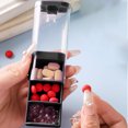 thumbnail image 4 of Meitianfacai 3 Compartment Portable Pill Organizer Clear Slide Out Design With Separate Sections Daily Medication Box Transparent Partition Storage For Morning Noon Night Doses (Black), 4 of 6