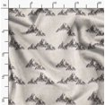 thumbnail image 2 of Soimoi White Modal Satin Fabric Mountain Nature Printed Fabric 1 Yard 42 Inch Wide, 2 of 6