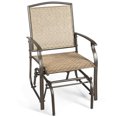 thumbnail image 1 of Costway Patio Swing Single Glider Chair Rocking Seating Steel Frame Garden Furni Brown, 1 of 10