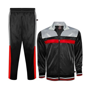 Prime Sports Ensemble de Survêtement pour Homme Athlétique à Fermeture Éclair Complète Décontracté Jogging Gym Pantalon Athlétique Poches à Glissière