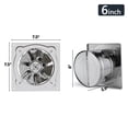 thumbnail image 3 of Stainless Steel Exhaust Fan Wall Mounted Ventilation Fan for Kitchen Bathroom, 3 of 5