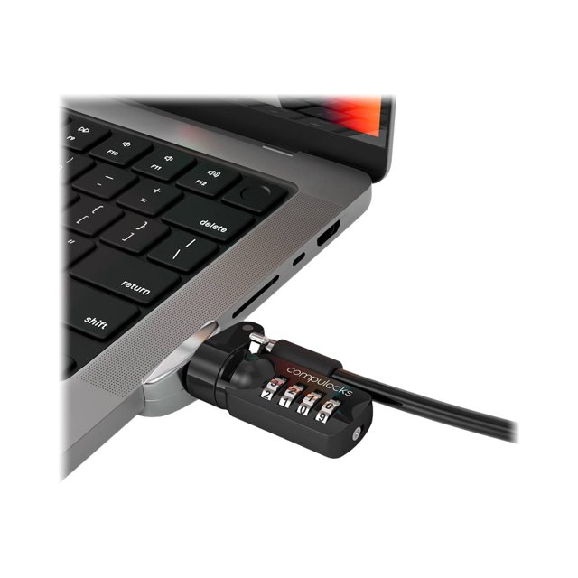 Compulocks Ledge Lock Adapter for MacBook Pro 16" M1, M2 & M3 with Combination Cable Lock - Security slot lock adapter - with combination lock - for Apple MacBook Pro 16 (M1, M2)