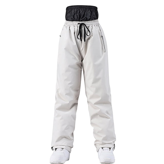 Tidyack,Insulated Ski Pants, Windproof Snowboard Pants, Waterproof Breathable, Men's Large Size, Dual-Layer Design, For Skiing Snowboarding, High-Performance Outdoors Gear, Durable Nylon Lining,